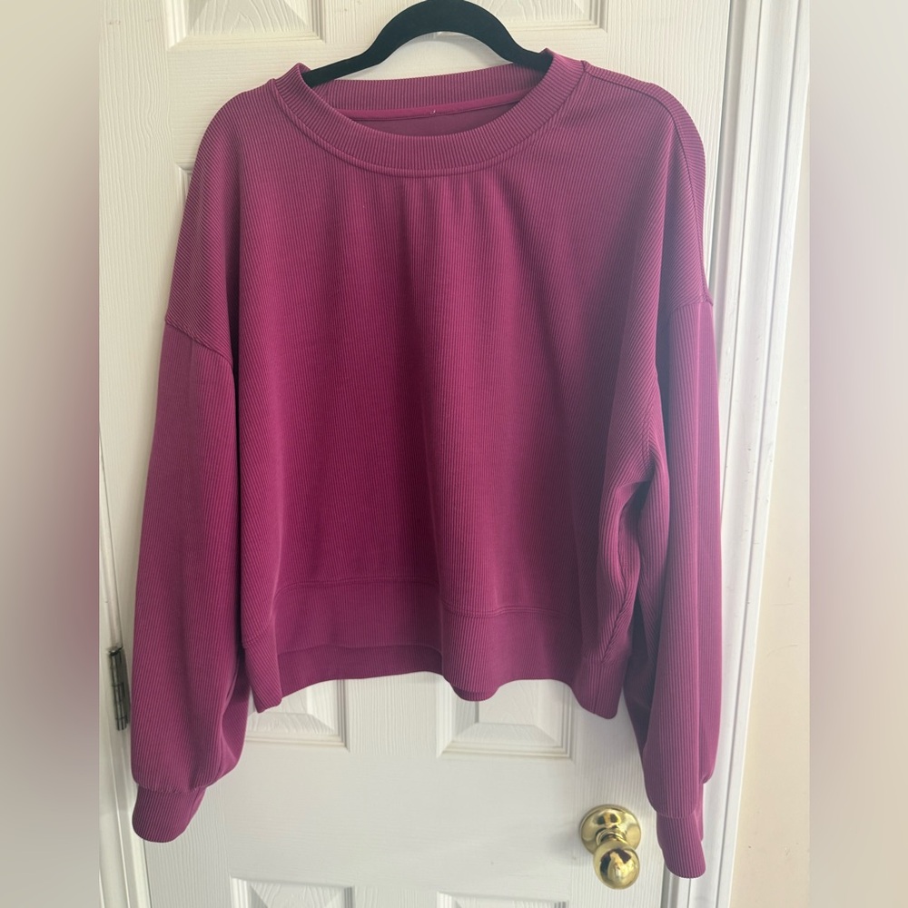 lululemon athletica Berry Ribbed Sweatshirt